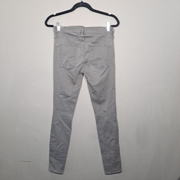 FRAME Le Skinny de Jeanne Satine Distressed Jeans 26 Grey - Picture 11 of 11